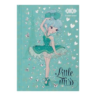 Блокнот ZIBI LITTLE MISS А6, 64 листа, клетка, бирюзовый