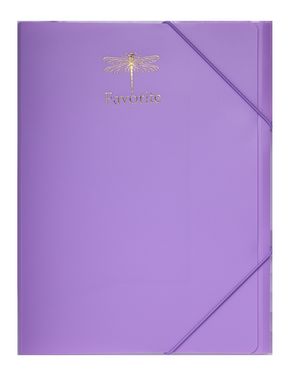 Папка на резинках Buromax FAVOURITE PASTEL А4, 750 мкм, сиреневая - №1