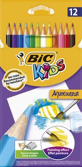 Олівці кольорові BIC Evolution Aquacouleur, 12 кольорів