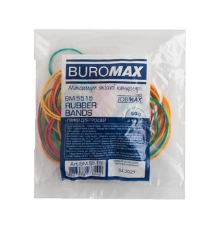 Гумки для грошей Buromax JOBMAX 50 г, асорті