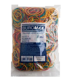 Гумки для грошей Buromax JOBMAX 500 г, асорті