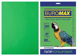 Папір кольоровий А4, 80г/м2, INTENSIV, зелений, 20л.