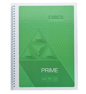 Тетрадь для записей Buromax PRIME А4, 96 листов, клетка, салатовая