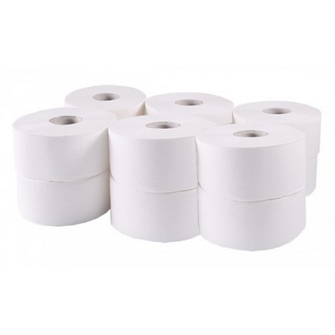 Туалетная бумага в рулоне JUMBO(h9*d16cм), 120м.белый.12рул./упак - №1