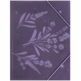 Папка на резинках А4+ Lavender-1
