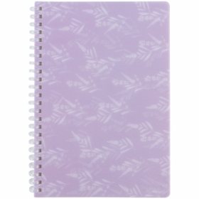 Блокнот на спирали пласт. обл., А5, 80 л., кл., Lavender 1