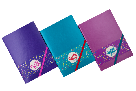 Блокнот деловой Buromax LOLLIPOP L2U А5, 96 листов, клетка, сиреневый - №3