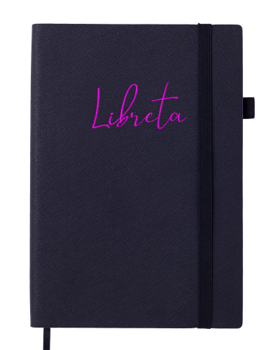 Блокнот деловой Buromax LIBRETA А5, 96 листов, линия, черный - №1