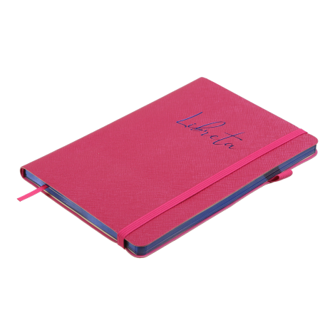 Блокнот деловой Buromax LIBRETA А5, 96 листов, клетка, малиновый - №3