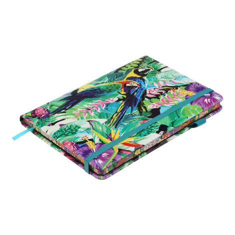 Блокнот деловой Buromax EXOTIC А5, 96 листов, клетка, бирюзовый - №3