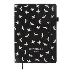 Блокнот деловой Buromax RELAX, А5, 96 листов, линия, черный