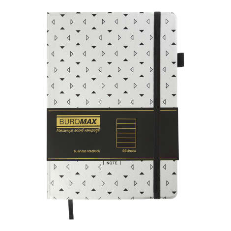 Блокнот деловой Buromax RELAX, А5, 96 листов, линия, серебро - №2