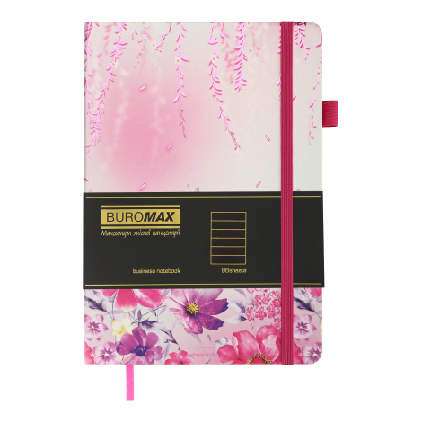 Блокнот деловой Buromax CHERIE А5, 96 листов, линия, розовый - №2