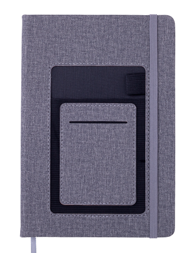 Блокнот деловой Buromax COMFORT А5, 96 листов, точка, серый - №1