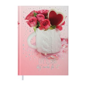 Ежедневник недатированный Buromax ROMANTIC, розовый