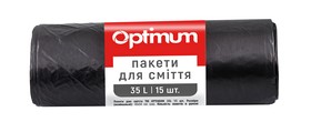 Пакет для смiття п/е 45*54 чорний LD 35л/15 шт