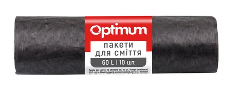 Пакет для мусора п/э 60*70 черный LD 60л/10шт 6рул/уп - №1