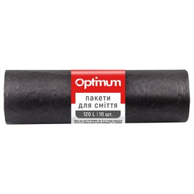 Пакет для смiття п/е 70*100 чорний LD 120л/10 шт