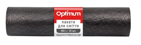 Пакет для мусора п/е 85*105 черный LD 160л/10шт 3рул/уп - №1