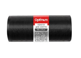 Пакет для смiття п/е 90*110 чорний LD 160л/20 шт