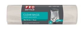 Пакети для смiття п/е CLEAR BAGS 90*110 прозорі LD 160л/10шт.