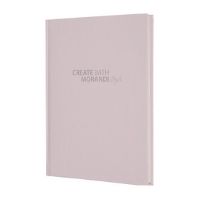 Записная книжка MORANDI STYLE, А5, 80 л., клетка, офсет крем, соч. лом. обложка, пудровая