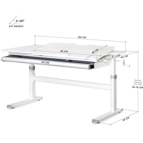 Детский стол Evo-kids TH-360 Lite Grey - №3