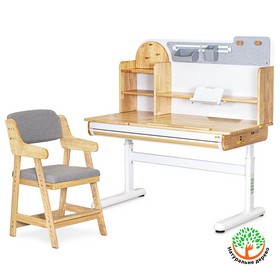 Комплект стіл Mealux Timberdesk L+ крісло Mealux Carlo