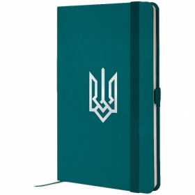 Книга записная Partner, 125*195, 96л, клет, малахит, Герб