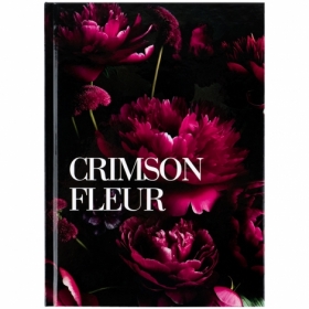 Книга записная жесткая обкл. А5, 96 л., клет., crimson fleur
