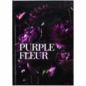 Книга записная жесткая обл. А5, 96 л., клет., Purple fleur