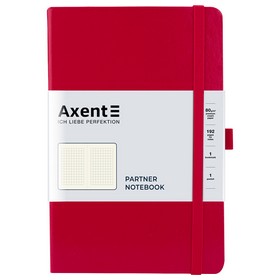 Книга записная Axent Partner, 125х195 мм, 96 листов, клетка, красная