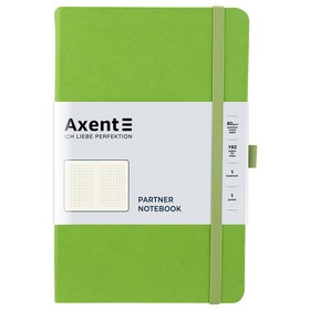 Книга записная Axent Partner, 125х195 мм, 96 листов, клетка, салатовая