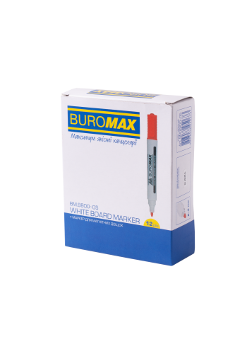 Маркер для досок Buromax BM.8800, 2-4 мм, красный - №3