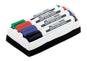 Набір маркерів для дошок Buromax BM.8800, 2-4 мм, 4 шт., асорті, губка