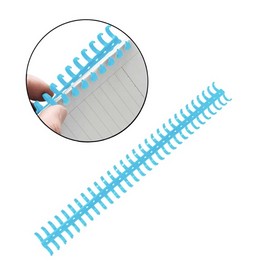 Пластикові затискачі Loose leaf 12мм, 30 отв, світло блакитний, упаковка 10шт