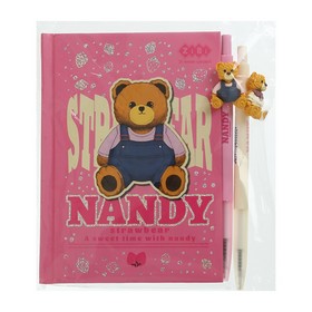 Набор 1 – BEAR TOY блокнот А6, 64 л., ячейка + 2 шариковые ручки автоматические, KIDS Line