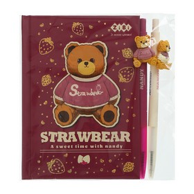 Набор 3 – BEAR TOY блокнот А6, 64 л., ячейка + 2 шариковые ручки автоматические, KIDS Line