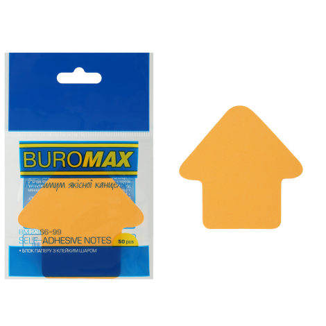 Блок бумаги для записей Стрелка, 50 л., ассорти, неон - №3
