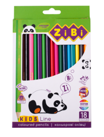 Олівці кольорові KIDS LINE, 18 кольорів