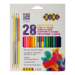 Карандаши цветные ZiBi KIDS Line, 28 цветов (12 стандартных + 4 двухсторонних) - №1
