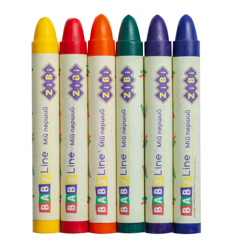 Карандаши цветные восковые ZiBi BABY Line SUPER JUMBO, 6 цветов - №2