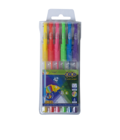 Набір ручок гелевих ZiBi KIDS Line NEON 0,7 мм, асорті, 6 шт