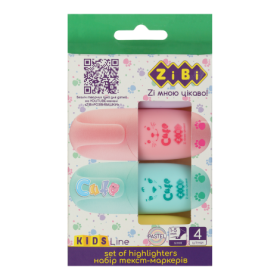 Набір текстових маркерів CUTE PASTEL KIDS Line, асорті, 4 шт
