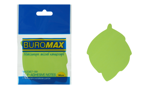 Блок бумаги для заметок Buromax Листок, склеенный, 50 листов, ассорти - №2