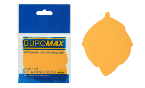 Блок бумаги для заметок Buromax Листок, склеенный, 50 листов, ассорти - №3