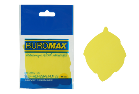 Блок бумаги для заметок Buromax Листок, склеенный, 50 листов, ассорти - №4