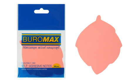 Блок бумаги для заметок Buromax Листок, склеенный, 50 листов, ассорти - №5
