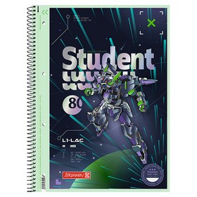 Колледж-блок А4 Premium, клетка, 80 л.,Robot Heroes