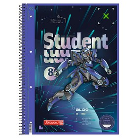 Колледж-блок А4 Premium, линия, 80 л., Robot Heroes